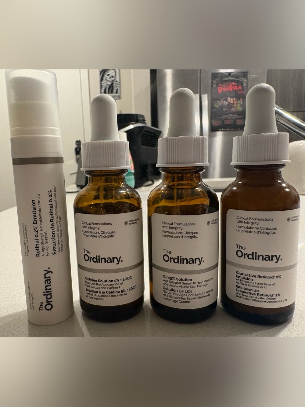 Ordinary fine line, retinol and dark circle serums (barely used)